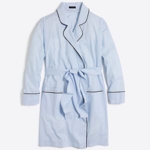 JCrew Factory Women's Blue Robe In End-on-end Cotton | Color: Hydrangea | S/M